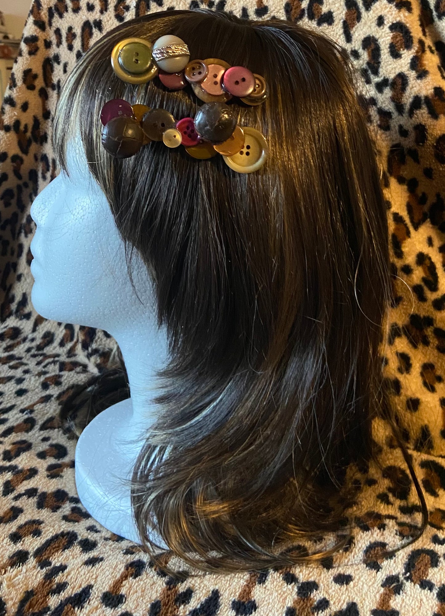 Barrette à boutons automne