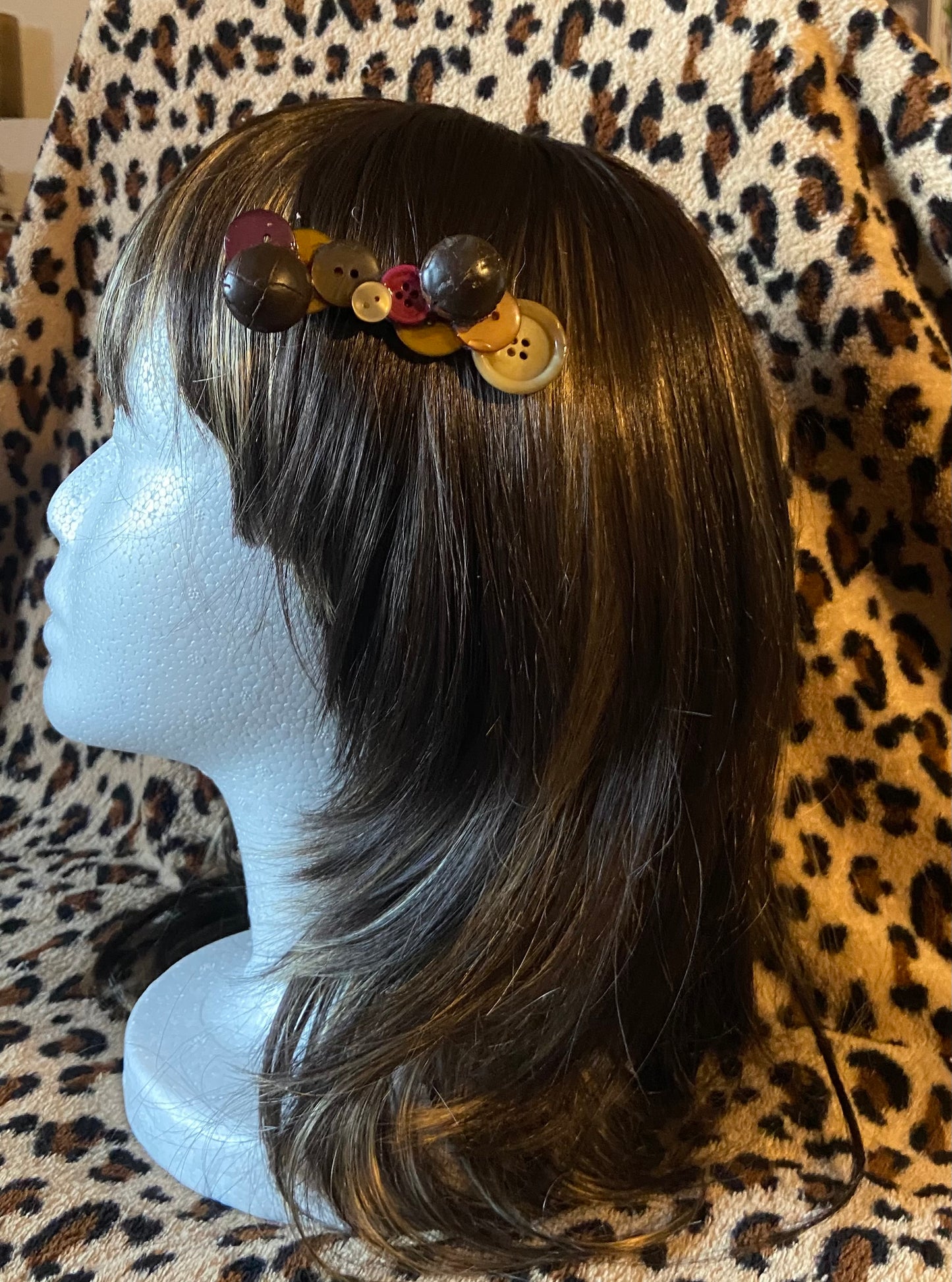 Barrette à boutons automne