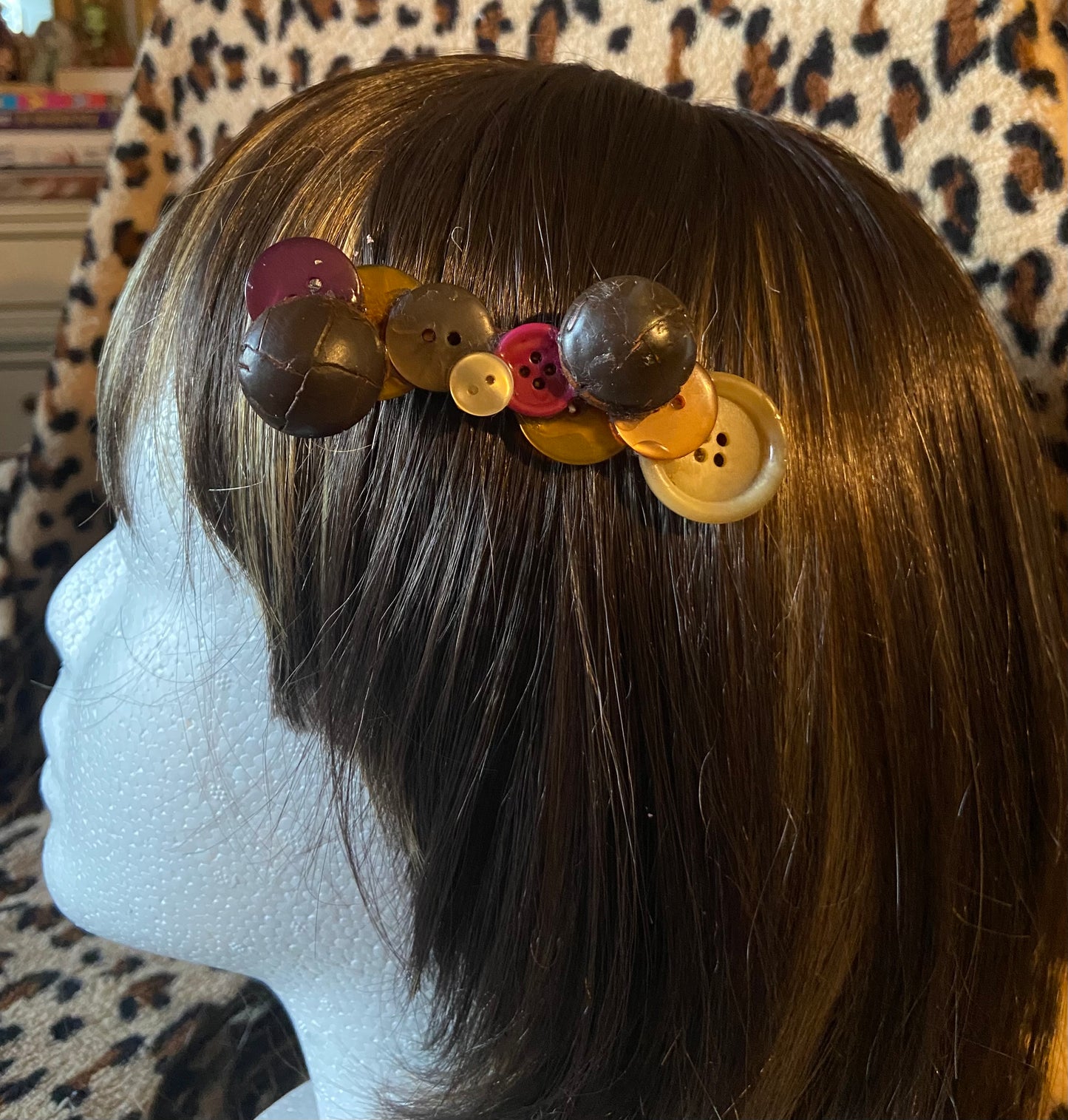 Barrette à boutons automne